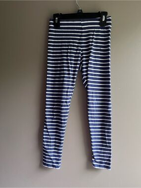 Boden Navy and White Striped Kids Leggings